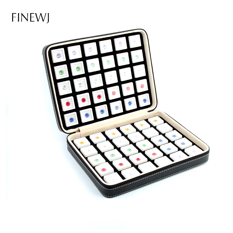 Wholesale Jewelry Gemstone Display Box Organizer Show Case Gem Beads Storage Carry Bag Loose Diamond Stone Holder Collection Jar