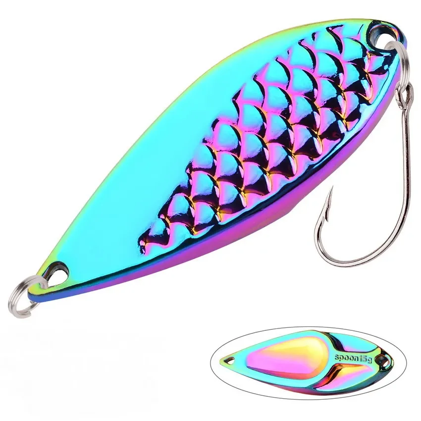 Señuelos para trucha tipo cuchara y wobbler de metal Jigging - imagen 4