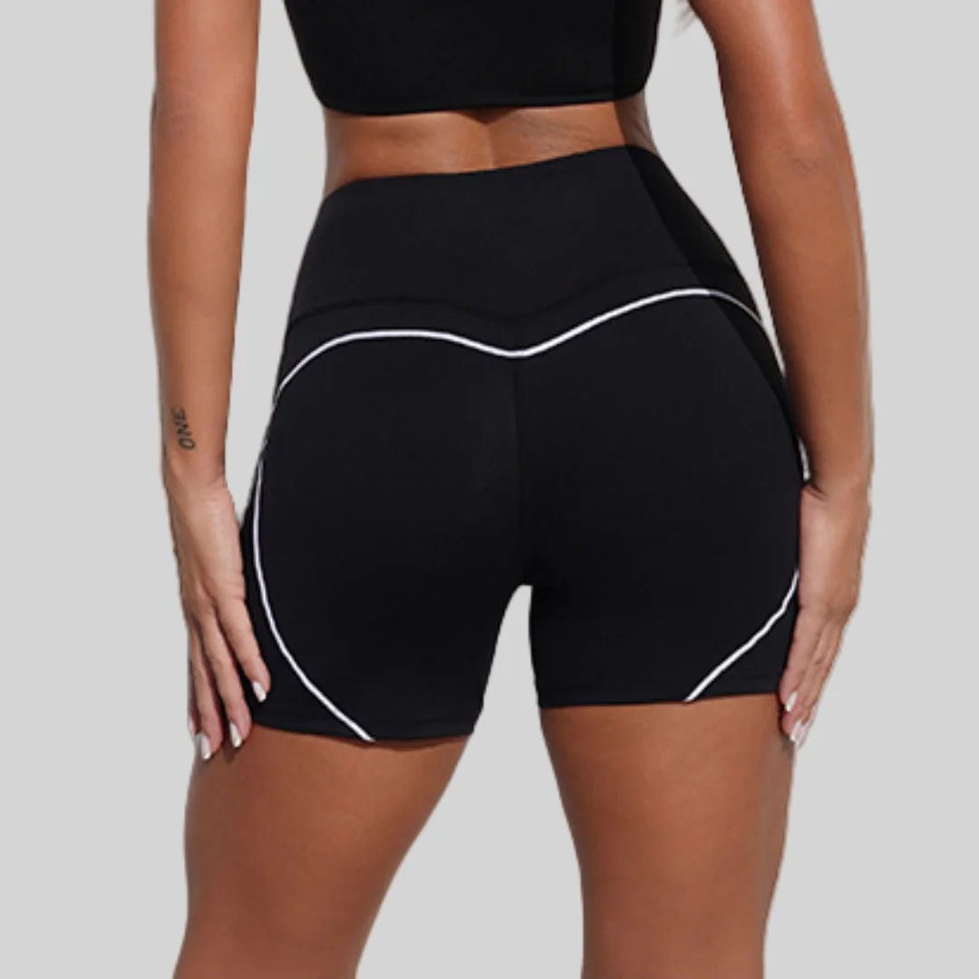 

Бесшовные шорты для йоги, спортивные штаны для фитнеса с цветными блоками, персиковые бедра, высокоэластичная быстросохнущая одежда для тренировок, штаны для йоги в тренажерном зале