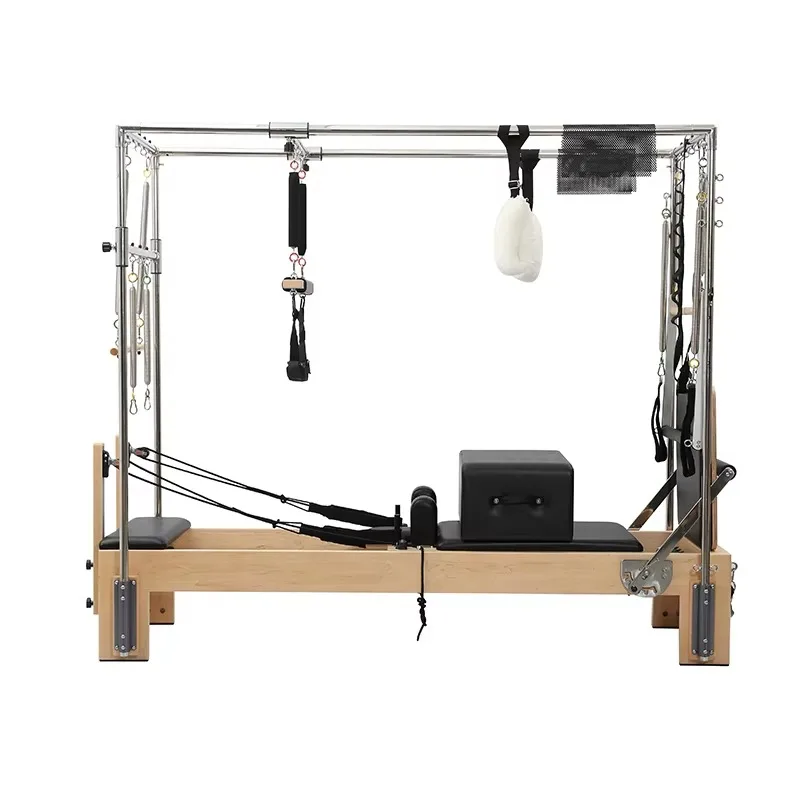 

YTYIN Custom Color 3-in-1 Pilates Reformer | Full Trapeze & Twin Mat Maple Wood Studio Machine