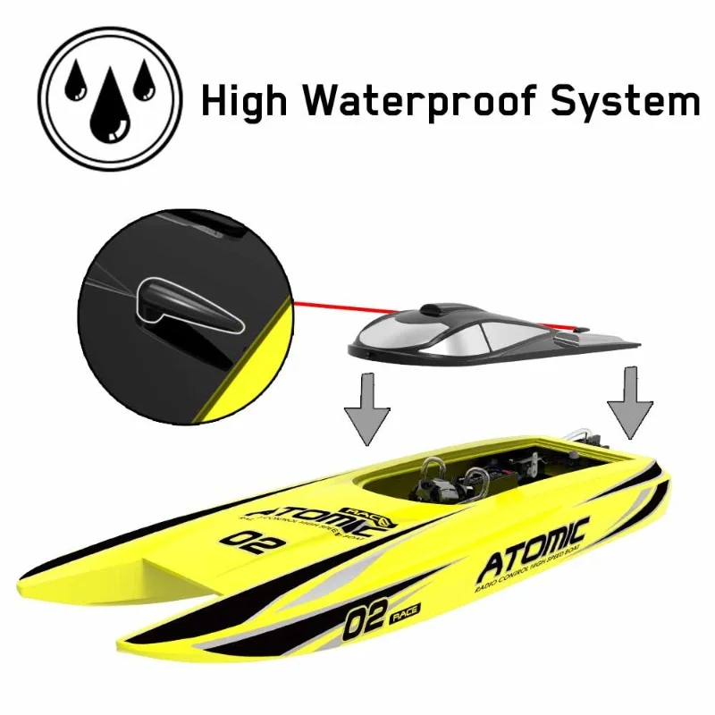 Super Large High-speed Water Remote Control Boat Brushless Water-cooled Electric Toy Boat Speedboat Racing Model Birthday Gift