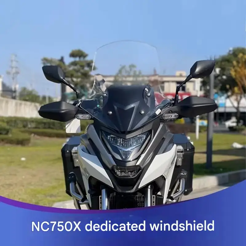 For Honda NC750X 21-24 High-End Windshield Imported Tempered Glass Heightened Wind Deflector for Enhanced Rider Protection