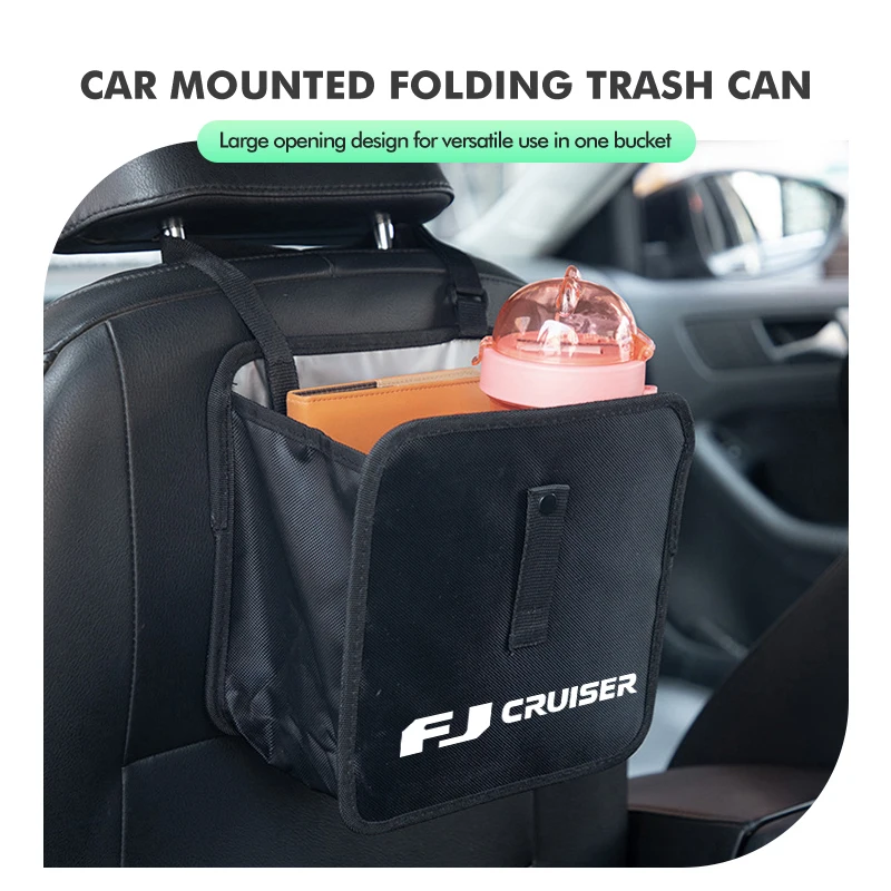 For Toyota Car Trash Can Portable Storage Mesh Pocket Hanging Organizer Bag FJ Cruiser 2007–2017 Explorer Legendary Street