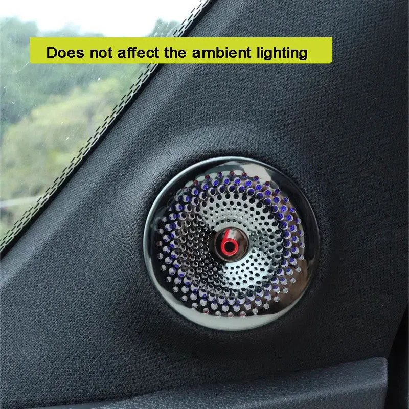Car Interior Metal Horn Decorative Cover Sound Protection Sticker For Smart Elf 1 # 3# Car Accessories Modification