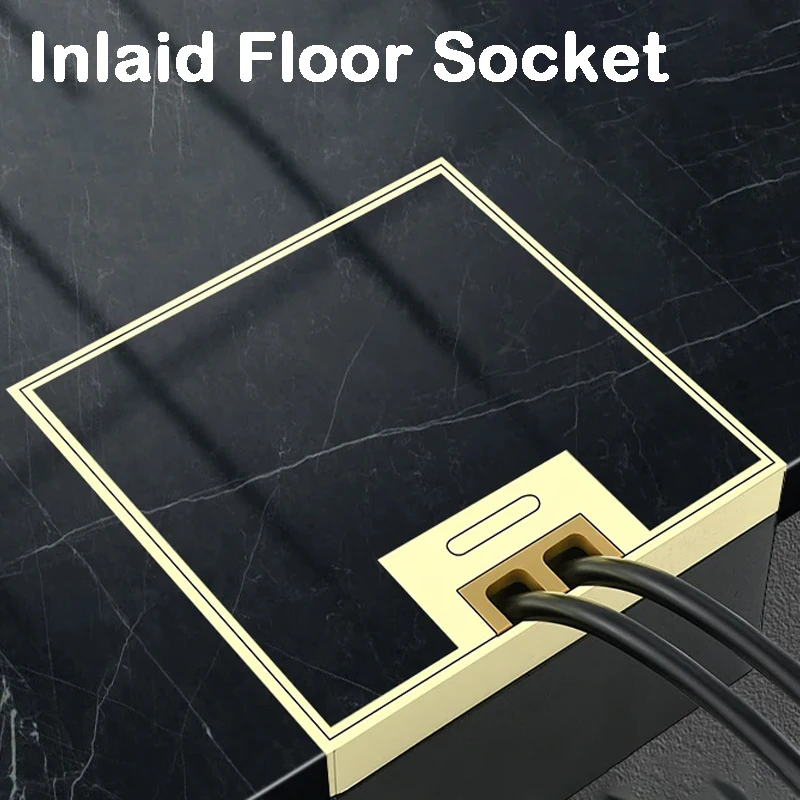 

Ultra-Thin 304 Stainless Steel Concealed Floor Socket - Waterproof and Embedded for Flat Surfaces EU socket 130mm X 130MM