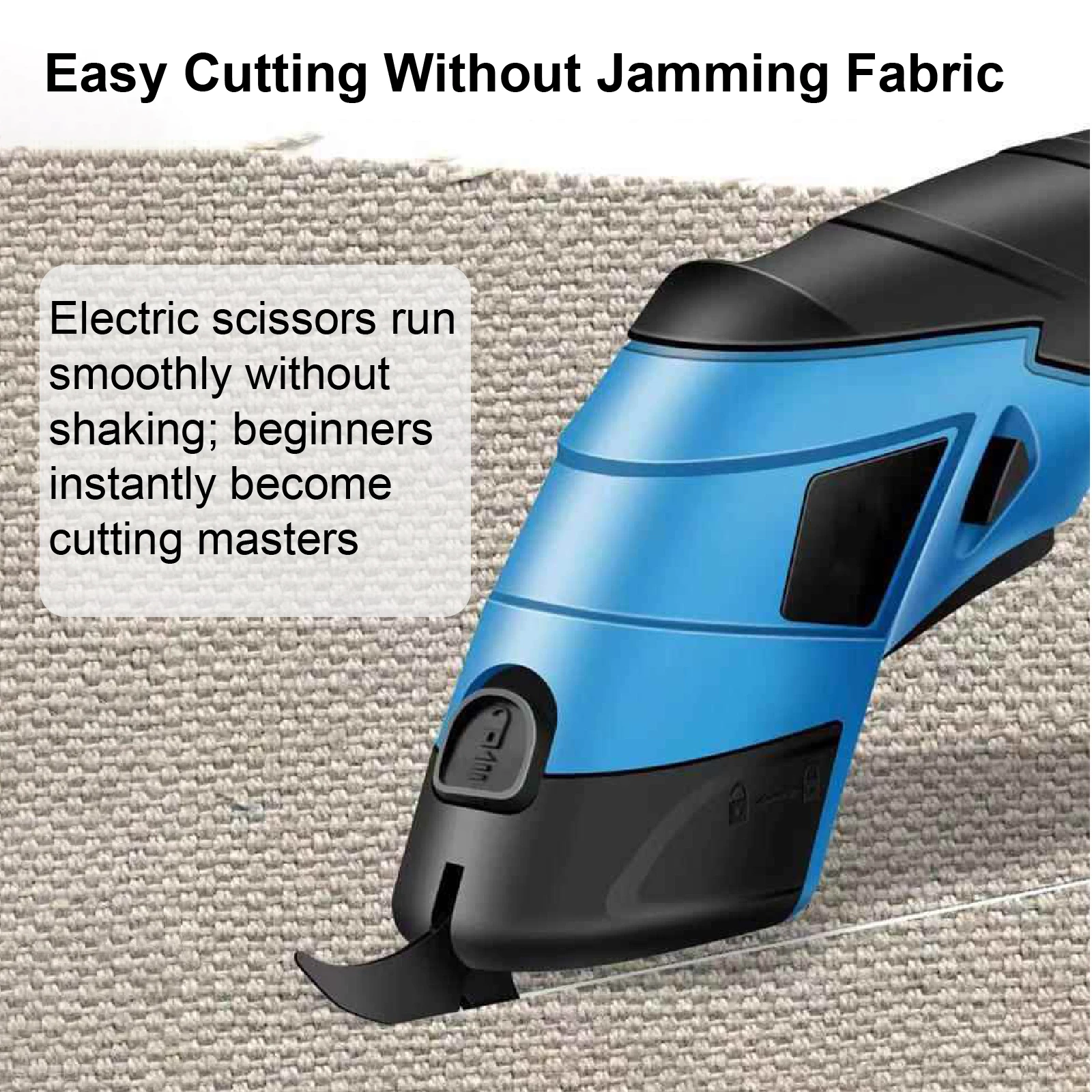 Handheld Electric Scissors Cordless Fabric Cutter 3000RPM Rechargeable Shears for Leather Textile Trimming Cutting Tool