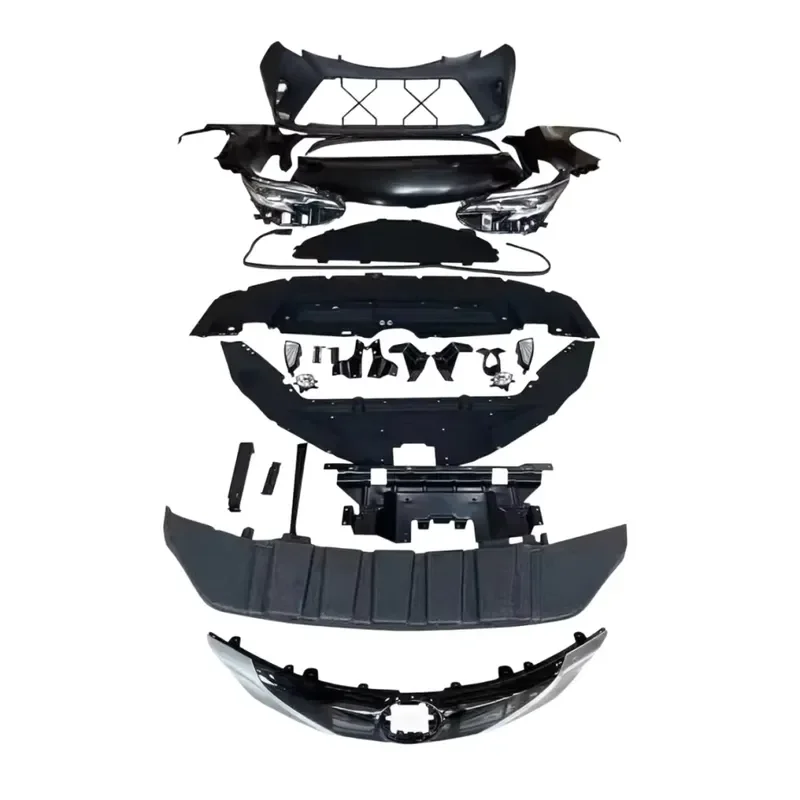 Front Bumper Assembly for Sienna 2011 2012 2013 2014 2015 2016 2017 2018 2019 2020 Old Model to New Body Kit Car Exterior