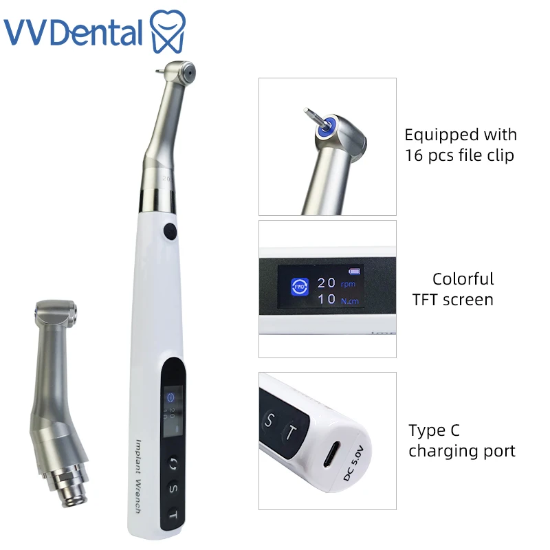 

VVDental Portable Dental Implant Torque Electric Wrench Torque Wireless Driver Dentistry Universal Implant Repair Tools