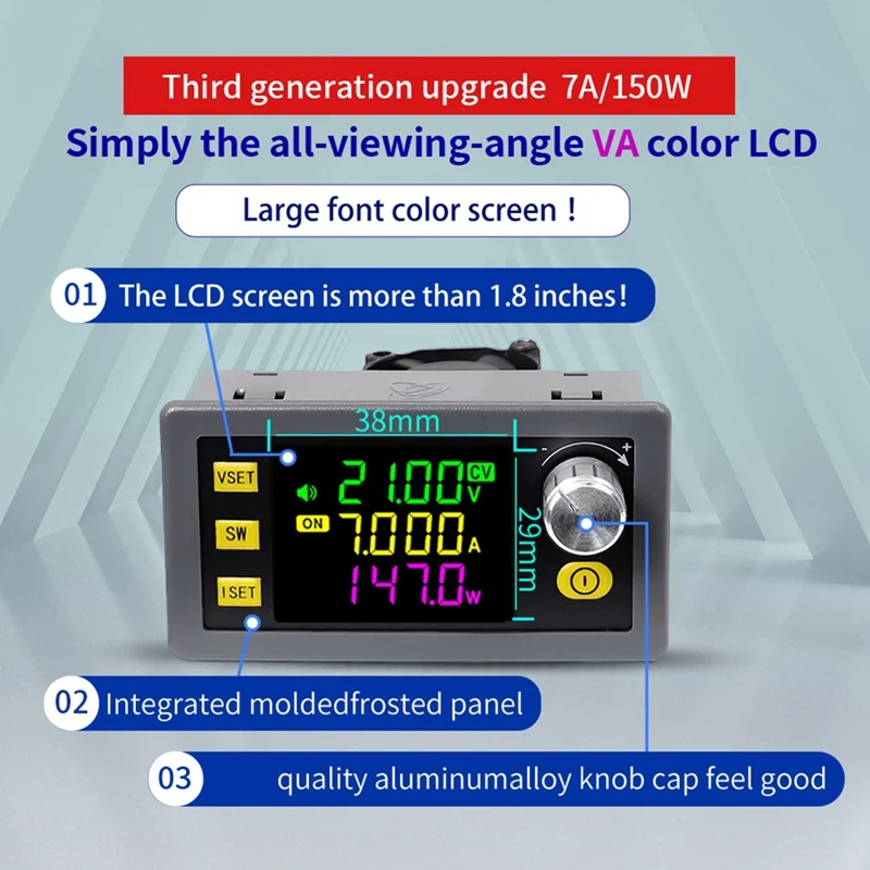 WIFI SK150 CNC Step-Up/Step-Down DC Adjustable Voltage Regulated Power Supply Solar Charging Module 7A/150W WFPOW Module