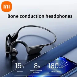 Xiaomi gerçek kemik iletim kablosuz kulaklık spor kulaklık Bluetooth uyumlu kulaklık eller serbest Mic ile koşu için