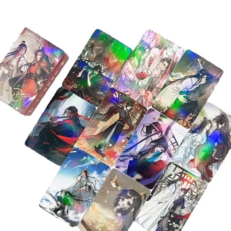 55 Pcs/Set Grandmaster of Demonic Cultivation Laser Lomo Card Wei Wuxian,Lan Wangji Mini Postcard HD Photo Cards Fans Gift