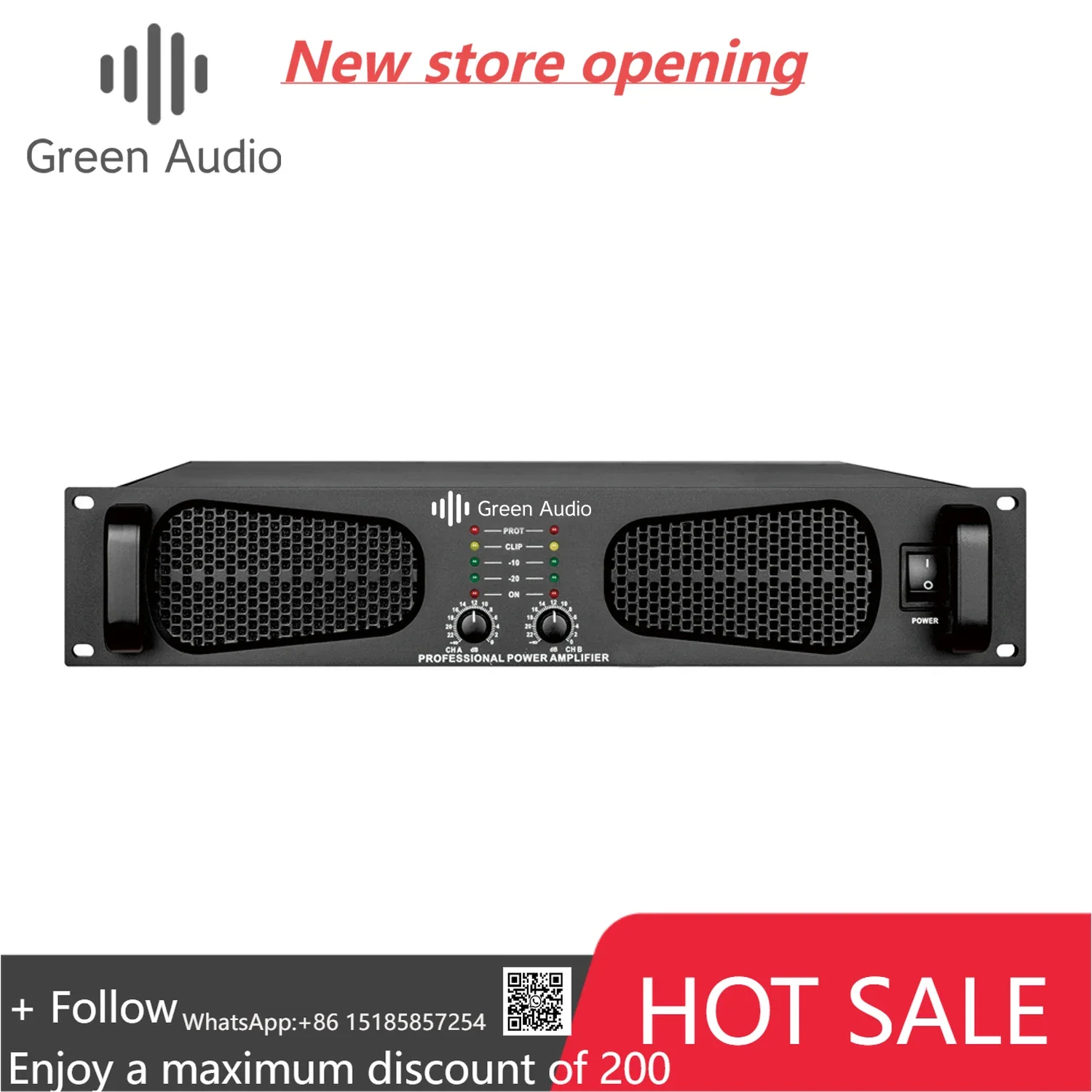 

GAP-H1800 3U Power Amplifier 2000W 2 Channels Powerful Amplifier For Professional stage performance High Power And Quality