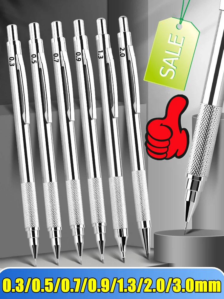 

Новый металлический набор 0,3 0,5 0,7 0,9 1,3 2,0 3,0 мм, сменный ластик, механический карандаш, художественный рисунок, живопись, эскиз, живопись, школьник