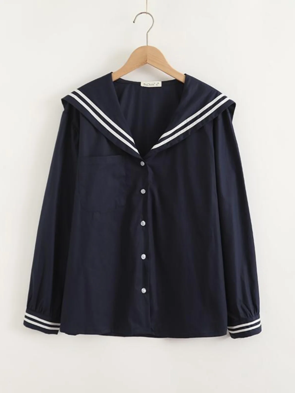  Style Naval Collar Long Sleeve Women's Shirt Spring Summer New College Trend Soft Girl Cotton Casual Classic Striped Shirt