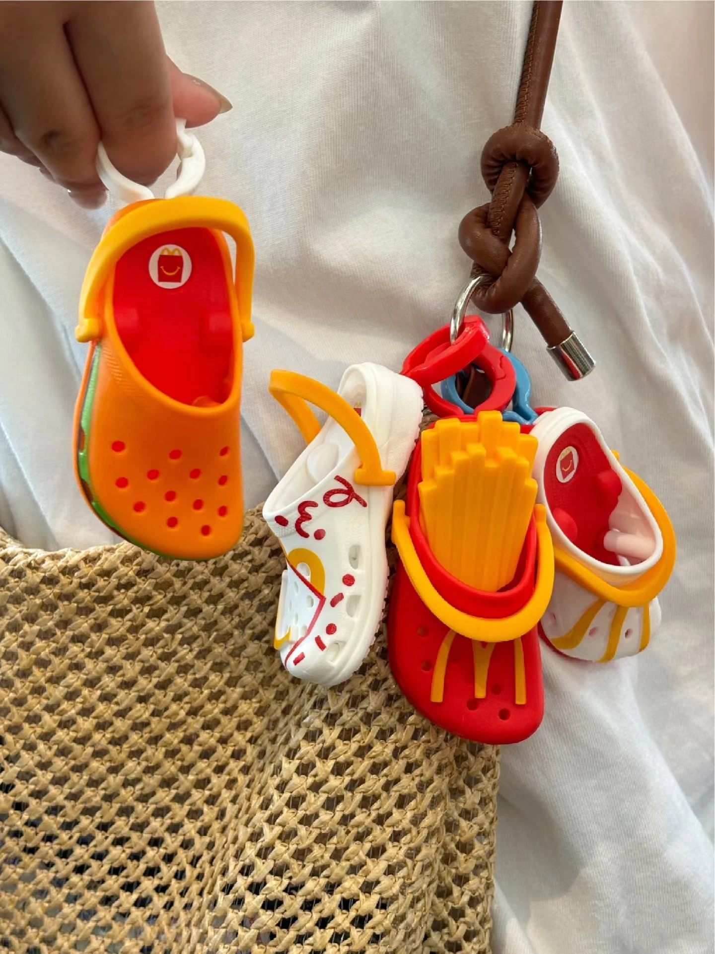 Genuine 2024 McDonald\'s Mini Slipper Keychain Happy Meal Toys Figure Collectible Toy Desktop Decoration Kids Birthday Gifts