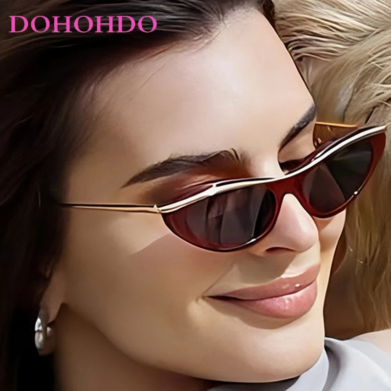 

New Popular Luxury Design Cat Eye Women Sunglasses 2025 Trend Small Frame Men Eyewear Outdoor Travel Shade Sunglass Ladies UV400