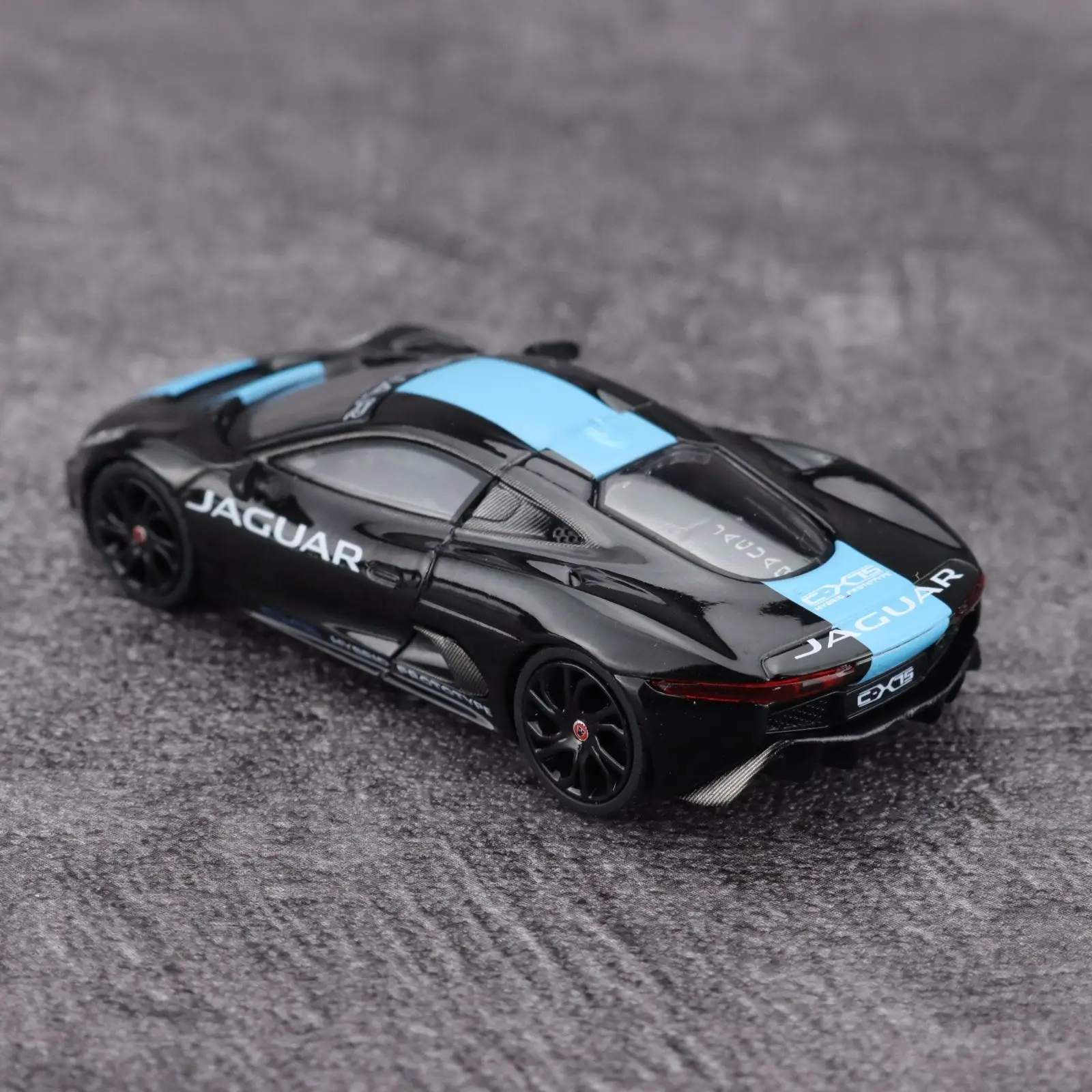 Diecast MINIGT Scala 1:64 Jaguar C-X75 Modello di auto in lega nera Giocattolo da collezione Regalo Souvenir Display Ornamento