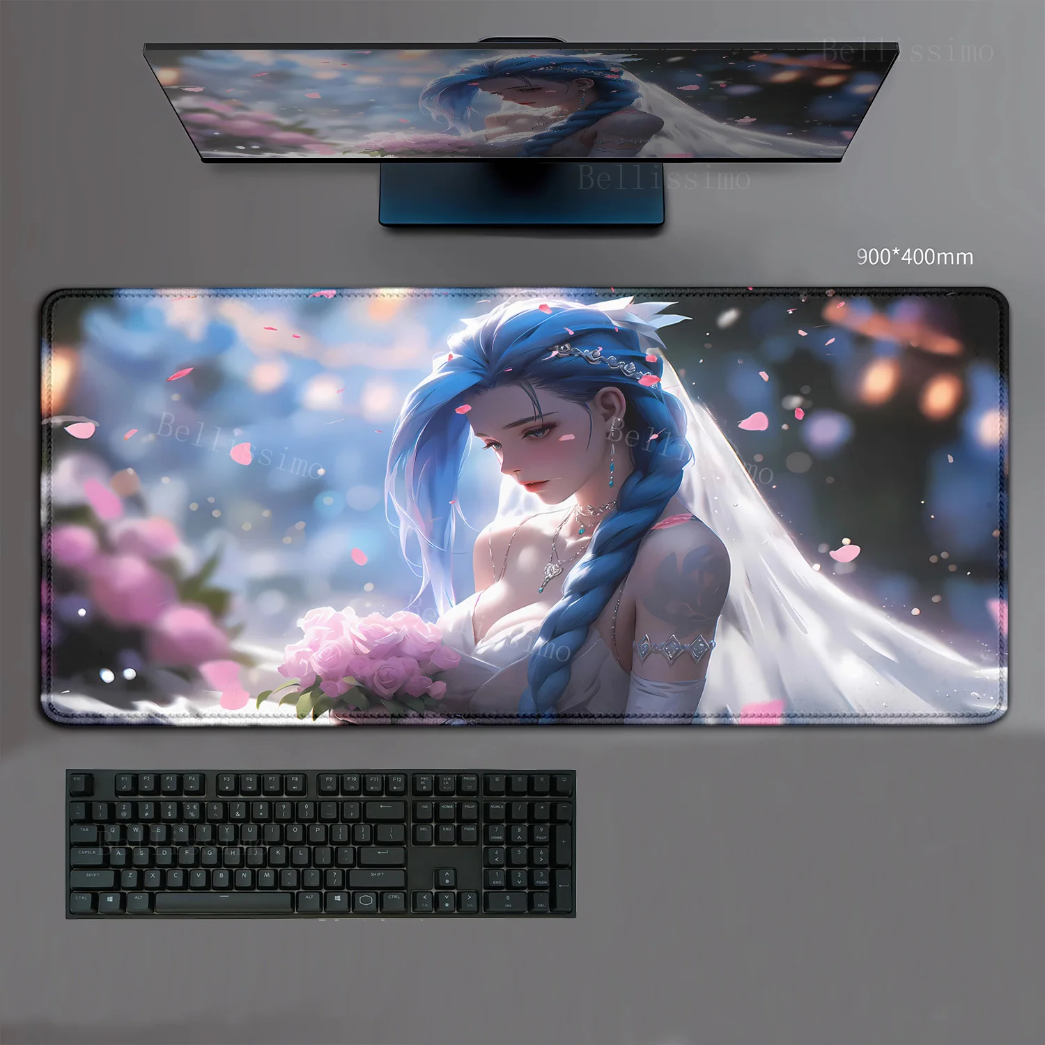 High Quality League of Legends JINX VI arcane vi Gaming mouse pad PC Laptop Gamer mousepad Anime Anti-slip LOL teclado desk mat