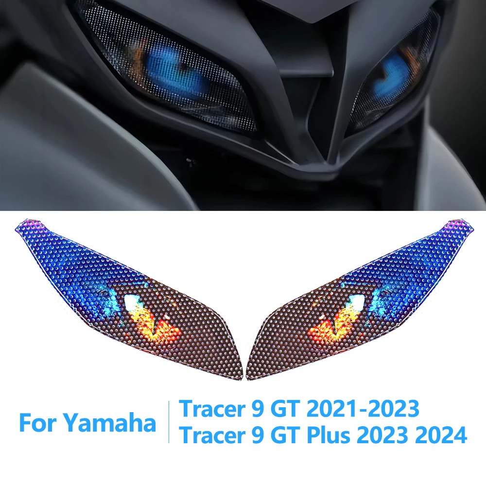 

Motorcycle Headlight Guard Stickers Accessories For Yamaha Tracer 9 GT Plus 2024 2023 2022 2021 Head Light Decals