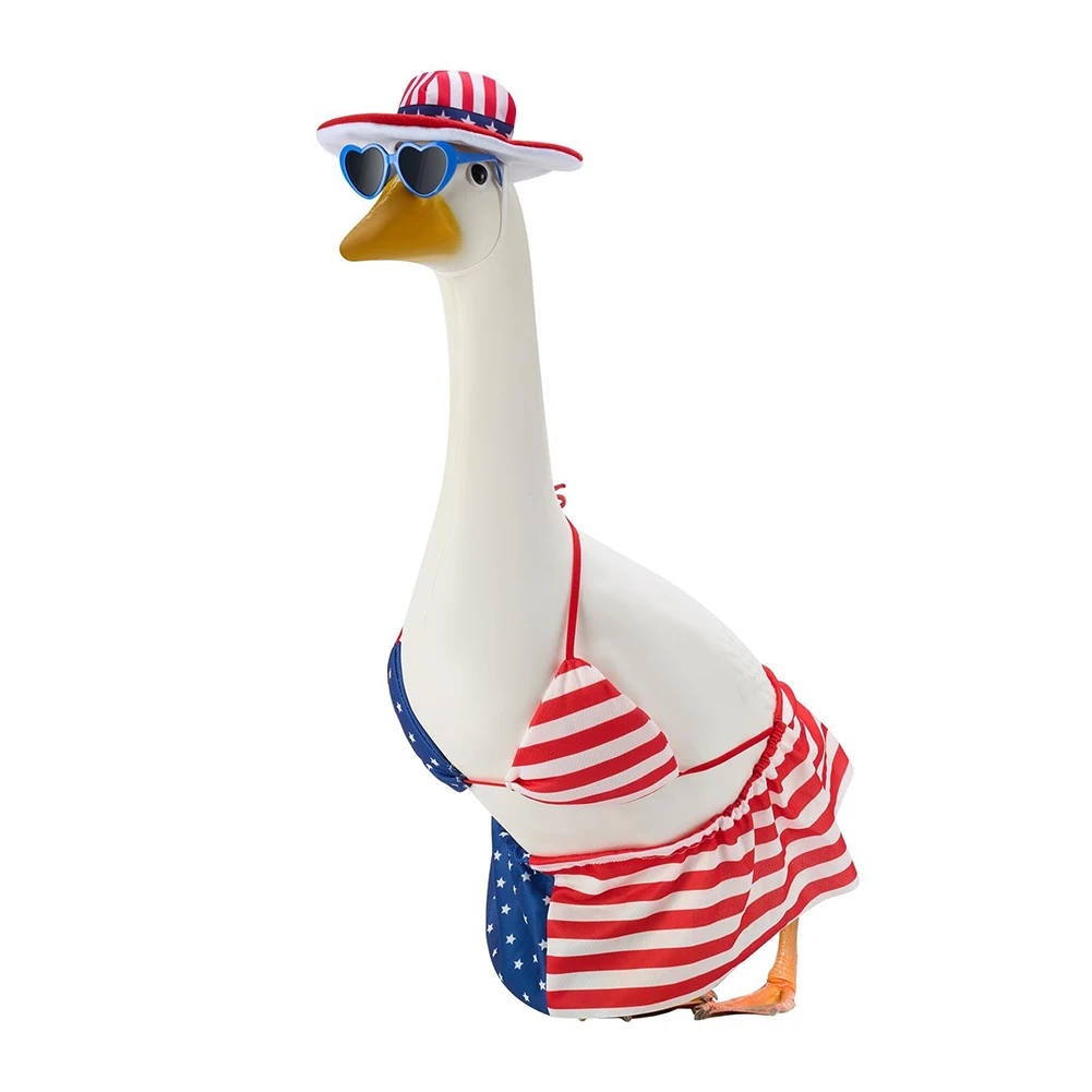 Statue Dress For Festive Use Festive Goose Outfit Cement Statue Attire 20.5x12x1.3 In Decorative Clothing For Outdoors