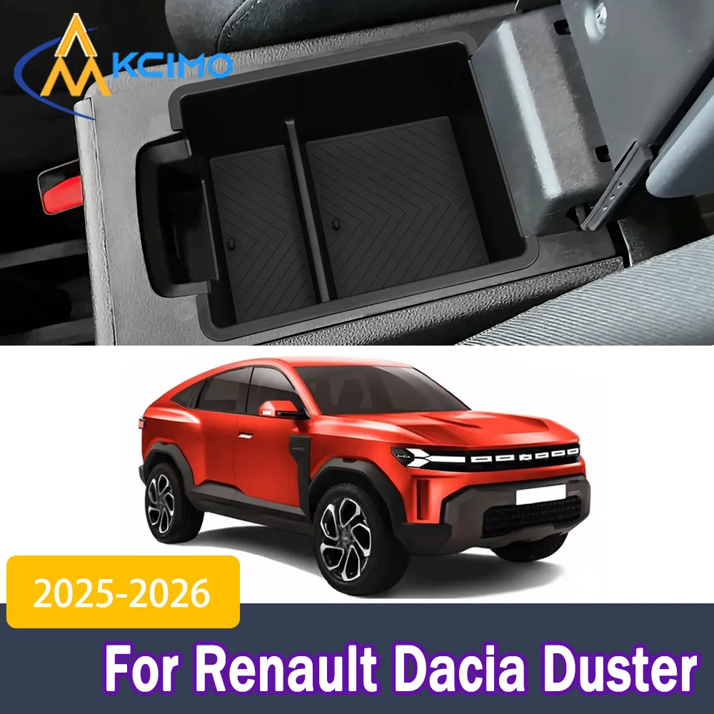 

ABS Armrest Storage Box for Renault Dacia Duster 2025-2026 Center Console Tray Interior Tidying Durable Car Accessories