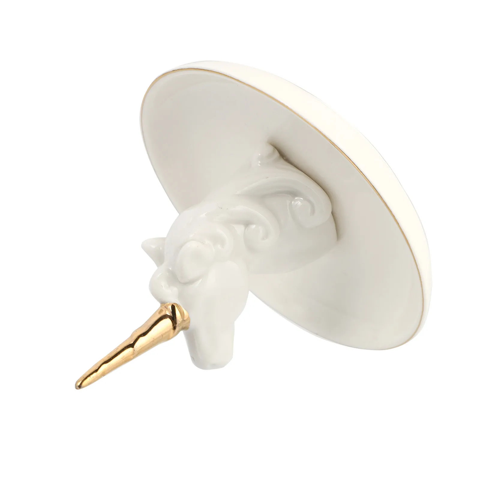 

Керамический поднос для украшений с дизайном единорога, 1 шт., для хранения колец, серег, ожерелий, настольный декор, органайзер для украшений