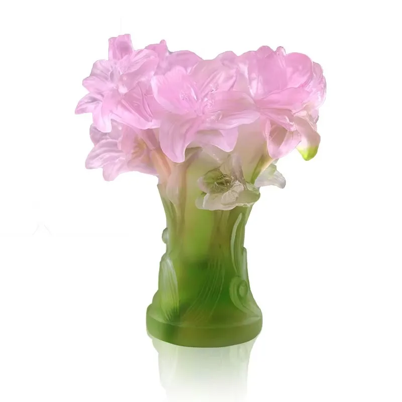 Bakhoor Incense Burner Crystal Glass Lily Glaze One Size Dual Use Vase Scent Diffuser for Home Wedding Elegant Table Gift
