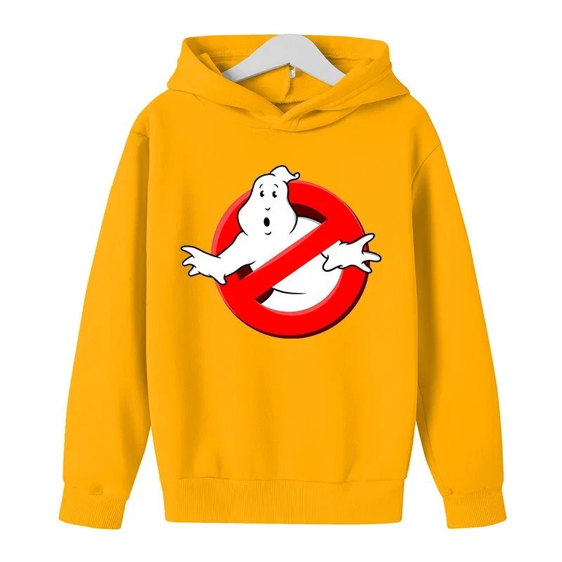 2024 New Cartoon Ghostbusters stampa bambini felpa con cappuccio primavera autunno ragazzo ragazza abbigliamento Pullover manica lunga Kid Fashion