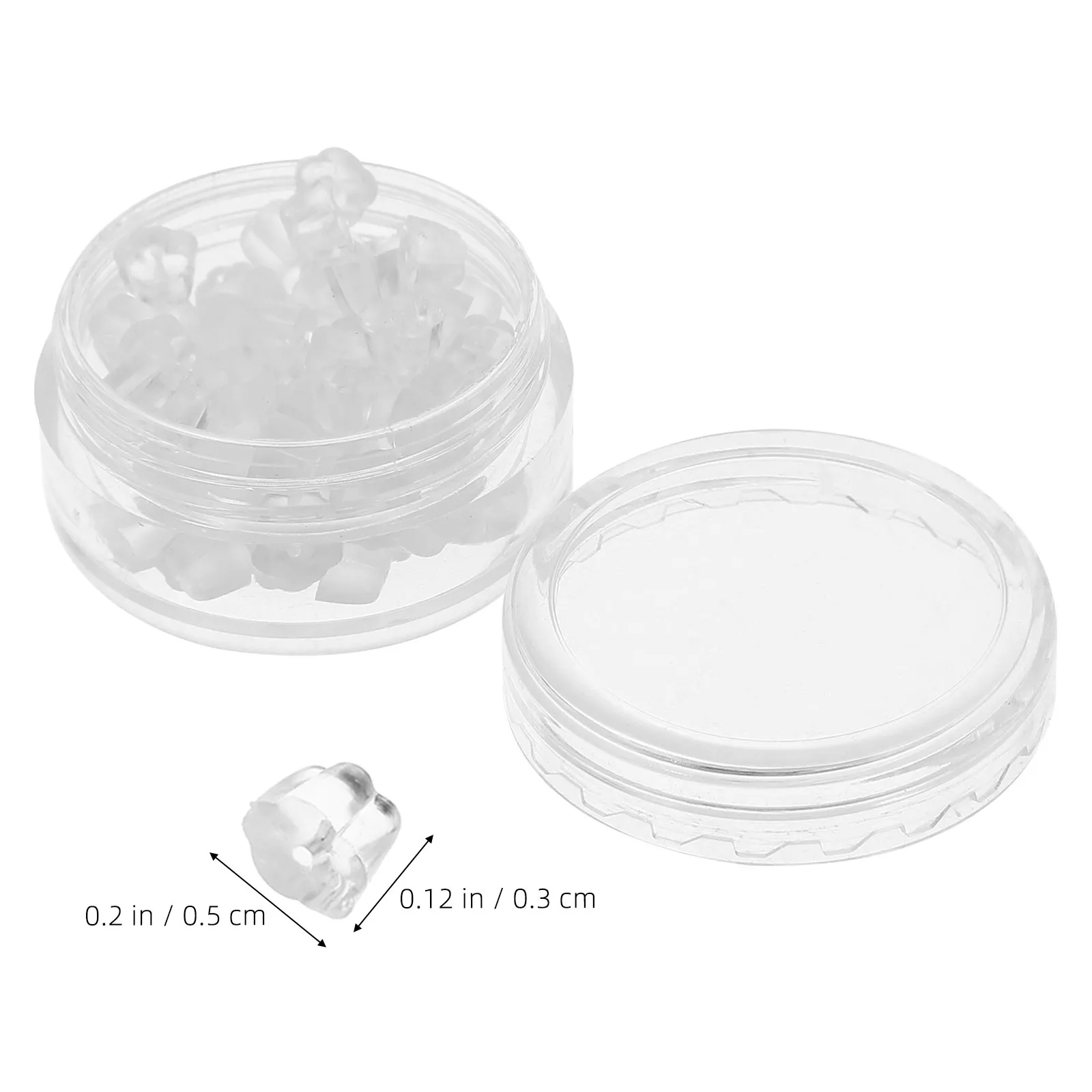 50Pcs Clear Silicone Earring Backs for Studs Soft Secure Locking Earring Stoppers Replacement Backings Comfortable Ear Jewelry