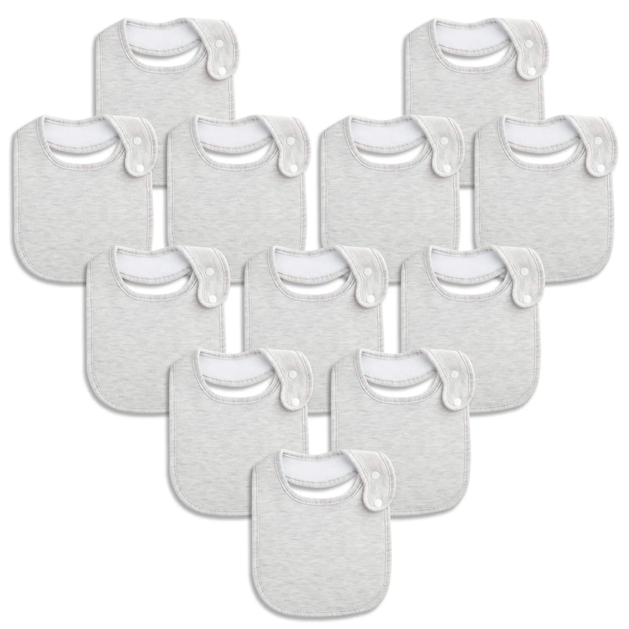 

Baby Bibs Soft and Absorbent Organic Cotton Bandana Bibs Set for Boys Girls Newborn Unisex Grey 3-36 Months 12 Pack