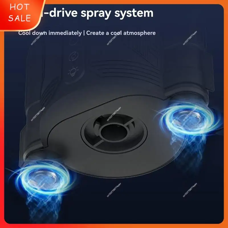 Ventilador de foguete espacial com sistema de pulverização recarregável 3 níveis brisa ajustável rgb silencioso desktop cooler ventilador ornamento brinquedo a62x