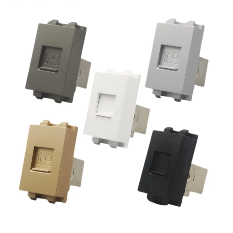 panel chassis mount 128 type cat6a connector module extender coupler white black golden silvery gray color wall plate socket