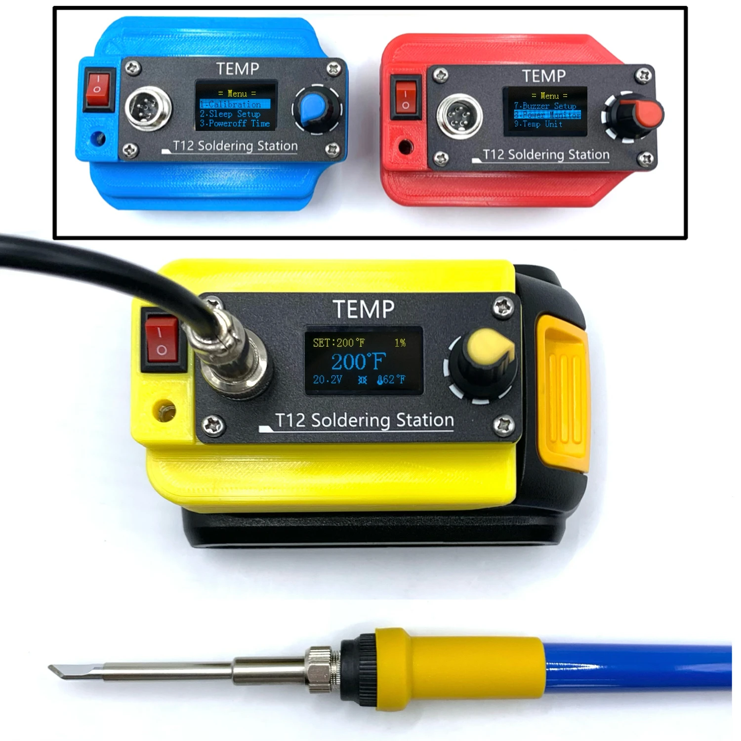 Cordless Digital T12 Soldering Station 70W DIY Repair Tools OLED HD Screen For Dewalt/Bosch/Milwauke/Makita 18/20V Battery