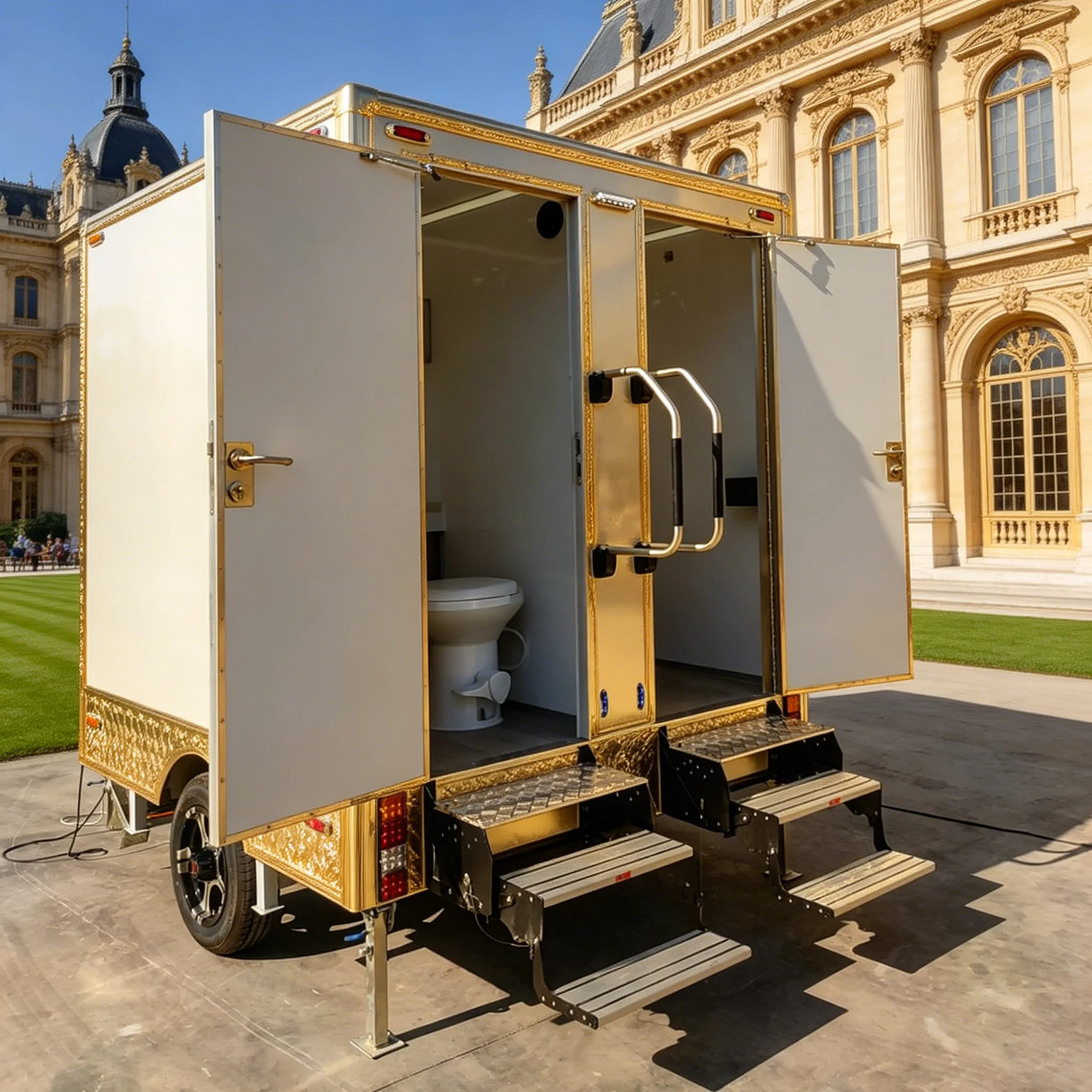 

Portable Toilets Outdoor Camping Portable Bathroom Unit Shower And VIP Toilet Trailer Mobile Camping Portable Restroom Trailer