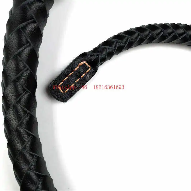 Equestrian Bullskin Whip, Handmade Leather Soft Whip for Film and Television Props