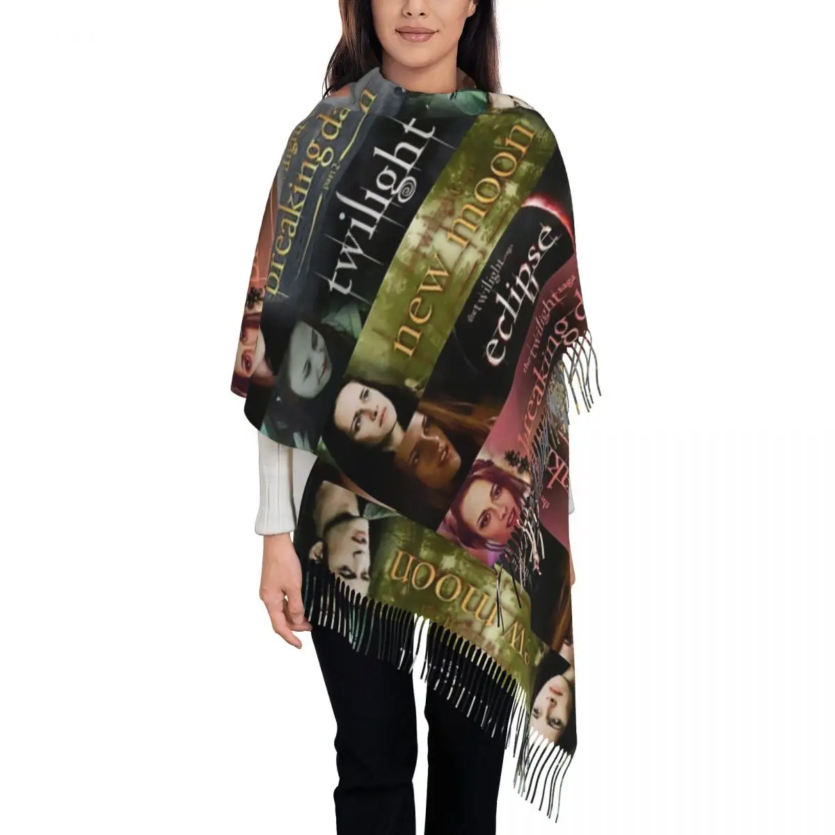 

Women's Tassel Scarf The Twilight Saga Movie Long Soft Warm Shawl Wrap Gifts Cashmere Scarf