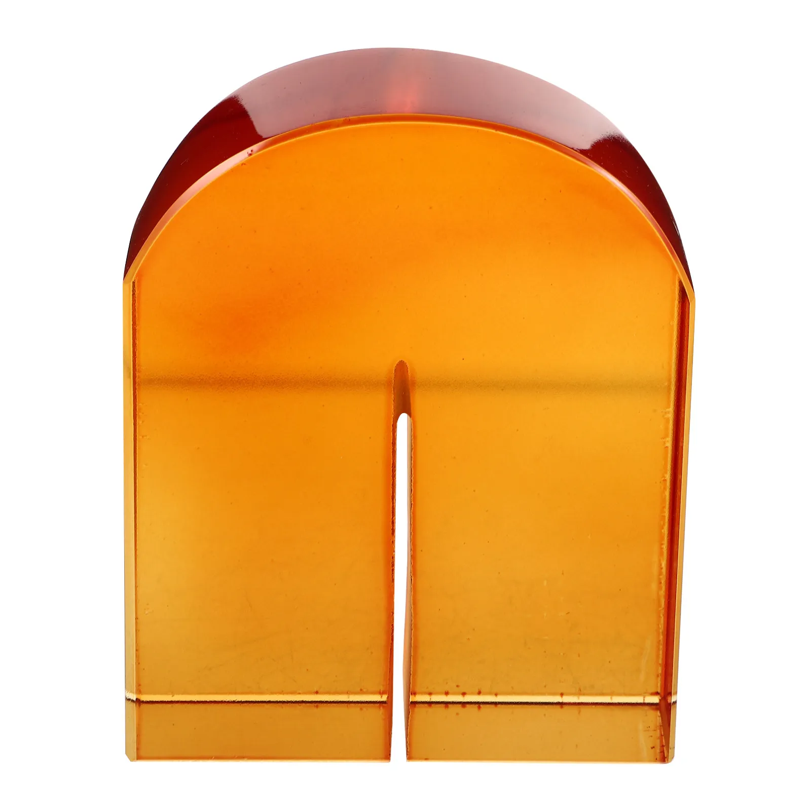 

1Pcs Arched Crystal Bookend Orange Decorative Book Stand for Desk Book Storage Rack Holds Large Books Firm Structure Home School