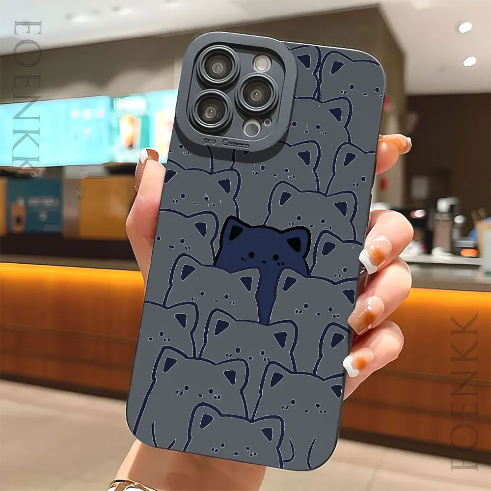 Graffiti Bear Silicone Case For iPhone 14 15 Pro Max Cases For iPhone 14 13 12 11 Pro Max XS X 7 8 Plus SE 2020 Shockproof Cover