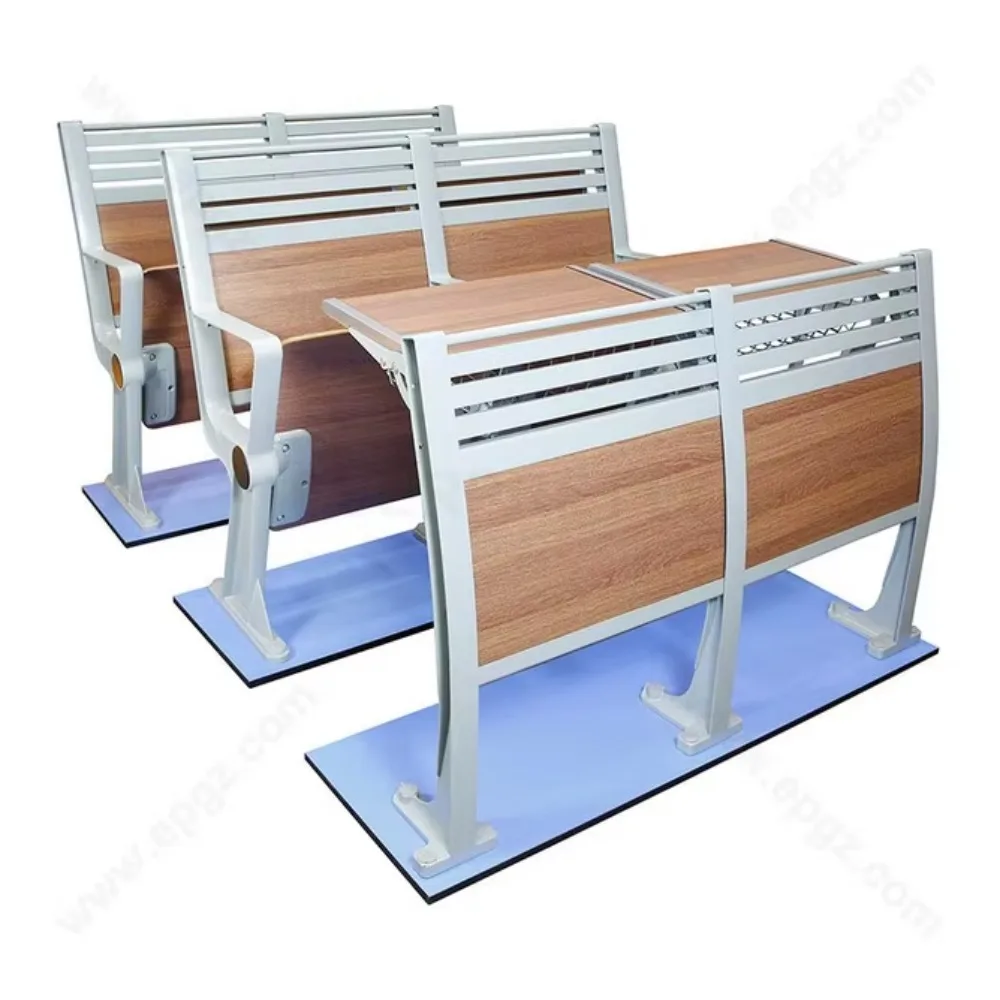 سعر المصنع أثاث الجامعة المدرسية قاعة المحاضرات مقعد خلفي مثقوب ومقعد خشبي مع لوح كتابة مرفق