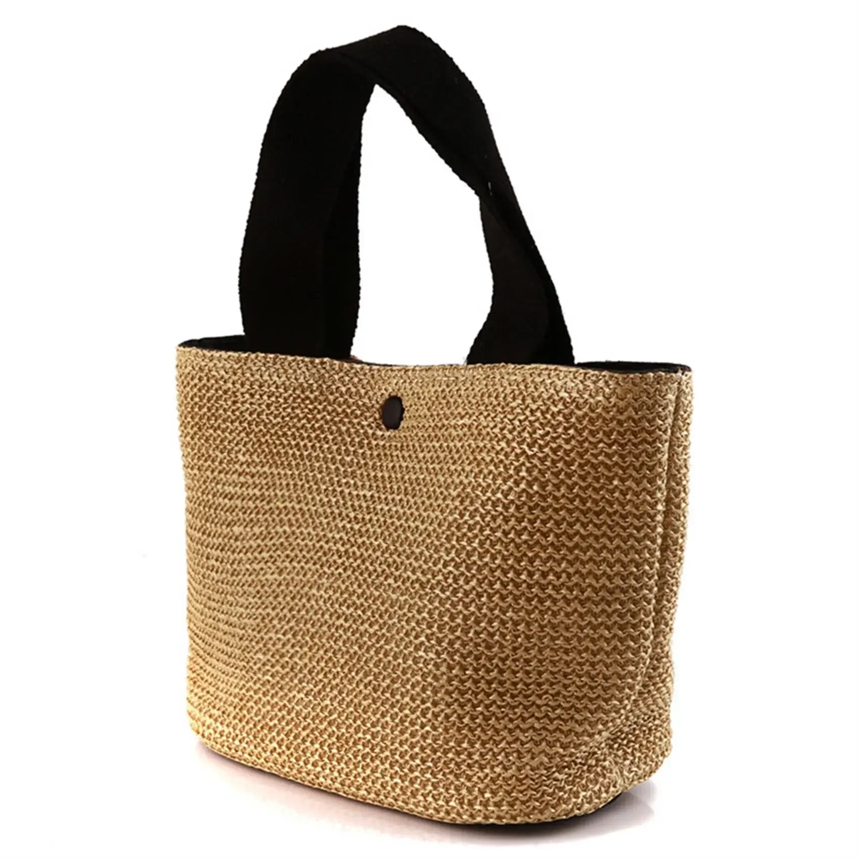 Sac à main tissé en paille pour femmes, fourre-tout décontracté, sacs à poignée supérieure, mode rétro initié, plage de vacances, ZV05