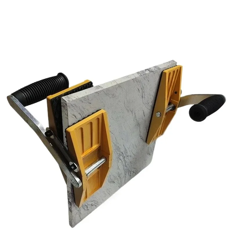 Large plate glass handling heavy object double fixture marble wood plate floor tile