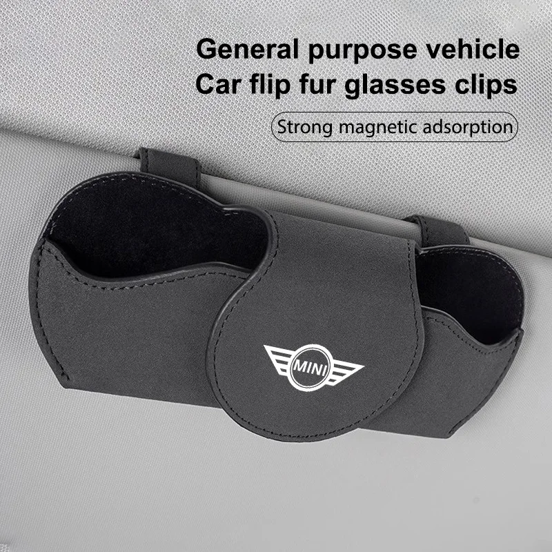 Car Interior Glasses Case Sunglasses Storage Box Clip For BMW Mini Cooper Countryman Clubman R55 R56 R60 F54 JCW F55 Accessories