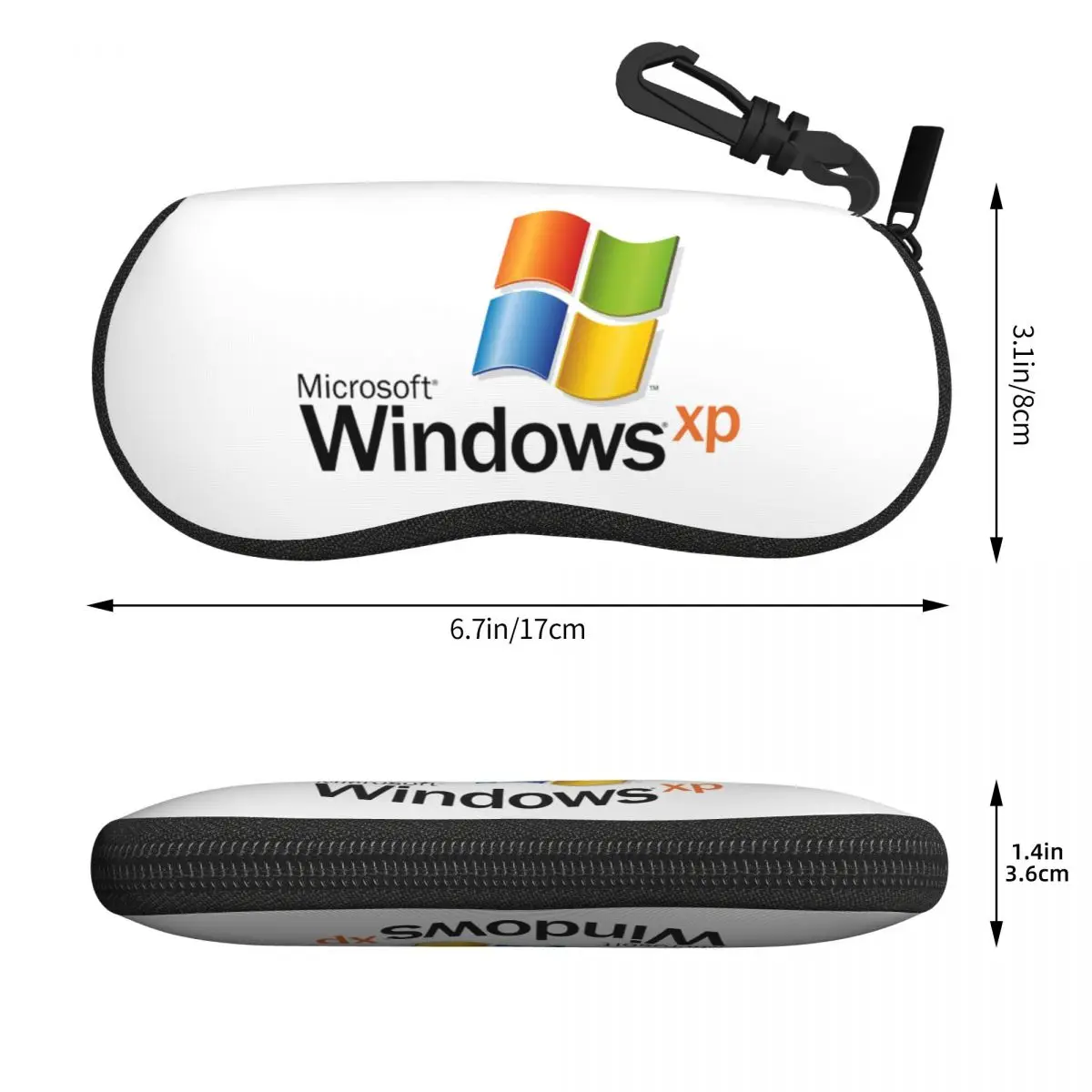 Windows Xp 2 Shell Glasses Case صندوق النظارات الشمسية الواقي للنساء والرجال حقيبة النظارات الناعمة