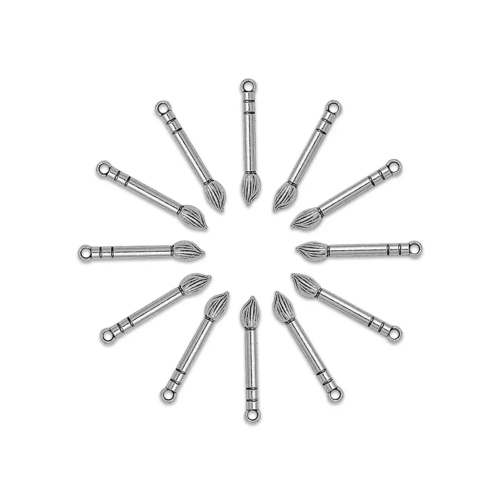 30 sztuk/partia-30x4mm zawieszki do breloczka z pędzlem do malowania DIY dostarcza akcesoria do znajdowania biżuterii — zdjęcie 3