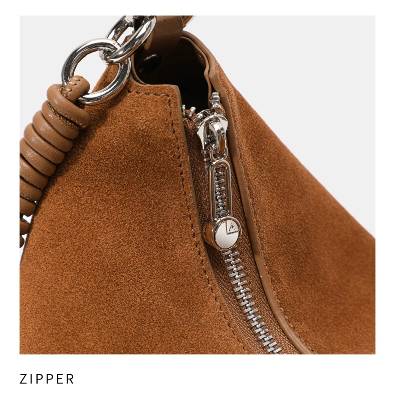 Aidanni Vintage Matte Kuhleder-Unterarmtasche für Damen, 2026 Neue Große Hobo-Tasche mit Quaste, Einzel-Schultertasche – Detail 15