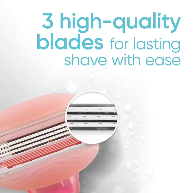 Gillette venus navalha feminina comfortglide lâmina de chá branco recargas 3 camadas lâminas substituição lâmina de barbear suave para toda a pele