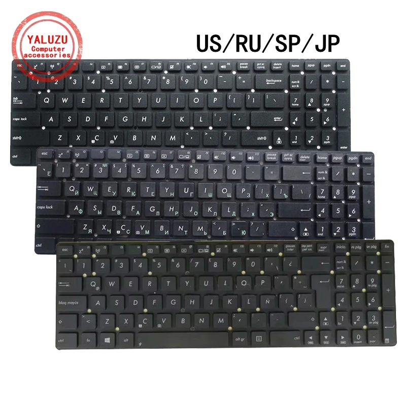 US/RU/SP/JP NOWA klawiatura do laptopów ASUS R500V R700V K55A K55V/VJ/VD K55DE K55N K750J K751 K751M/MJ K751L/LX/LK/LY K751IN