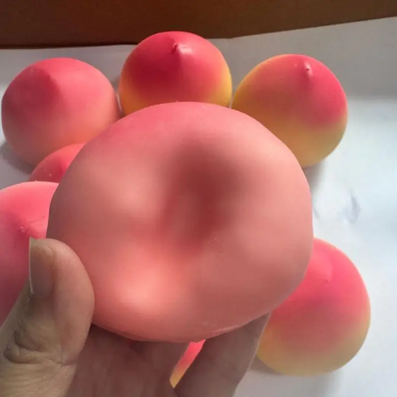 Peach Slow Rising Squeezable Fidget Toy Non-toxic Soft Stress Relief Anti Anxiety Toy for Adult Daily Use