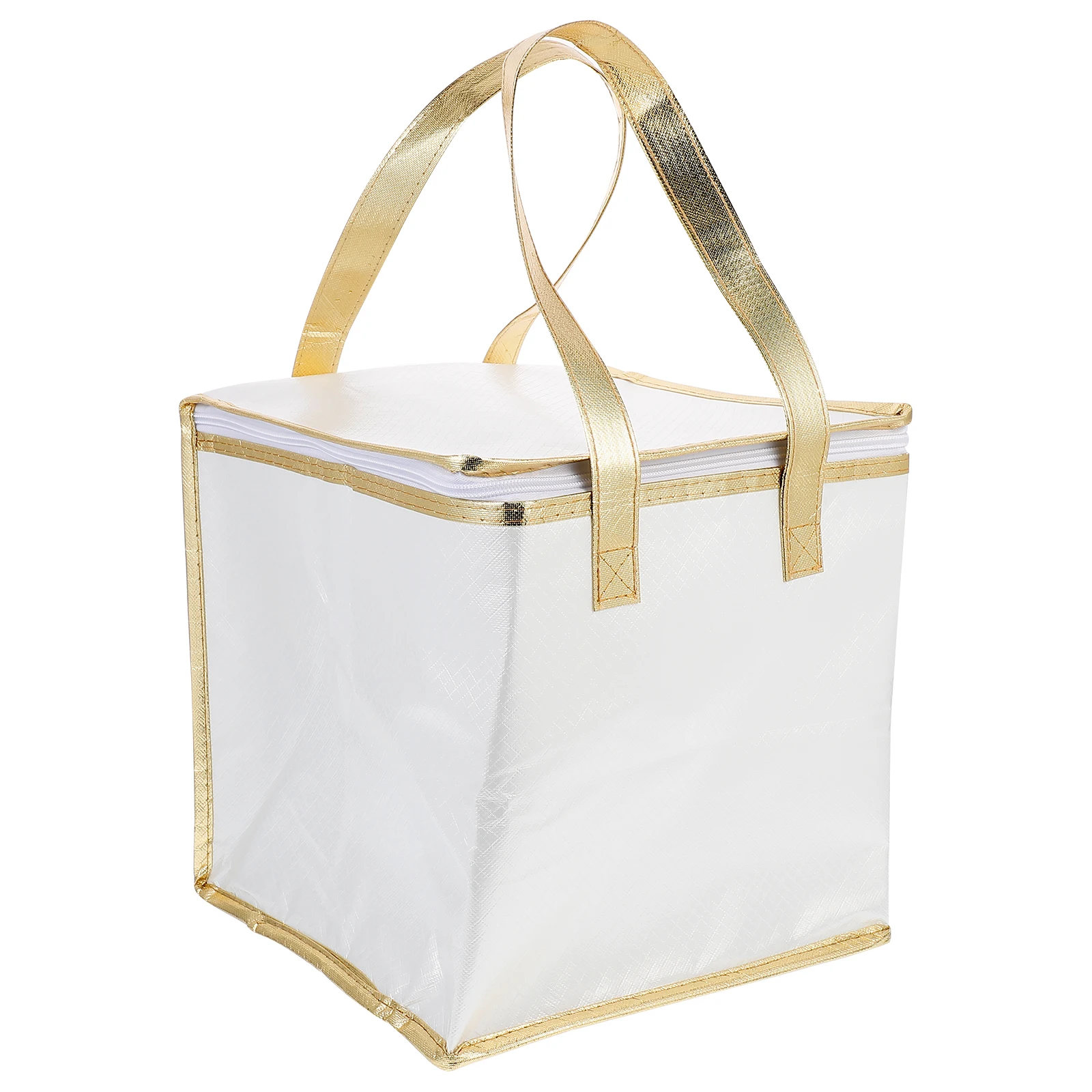 

Insulated Fresh Bag Large Capacity Portable Food Tote Thickened Material Heat Preservation Bright Color Zipper For