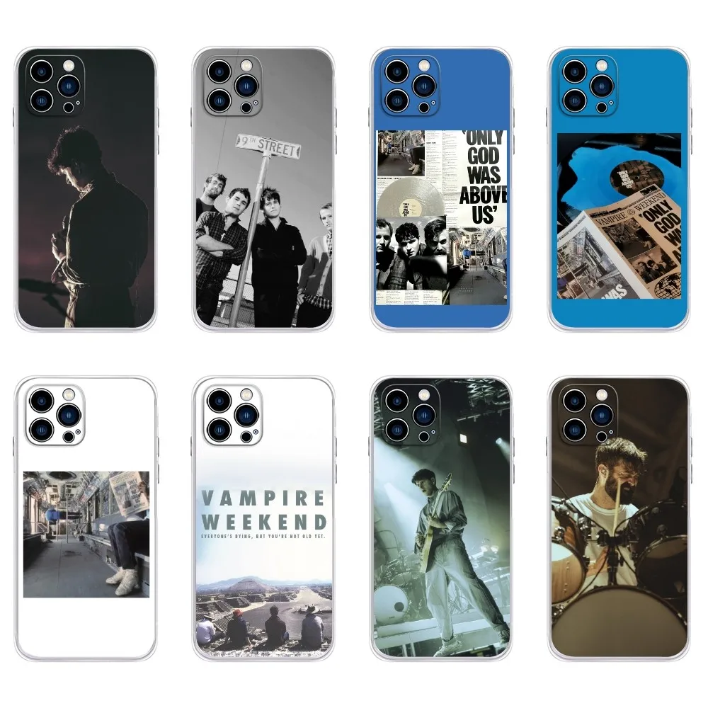 Band V-Vampire Weekends Phone Case  For IPhone 15,14,13,11,12 Pro Max Mini X XR XS 7,8 Plus SE Transparent Cover